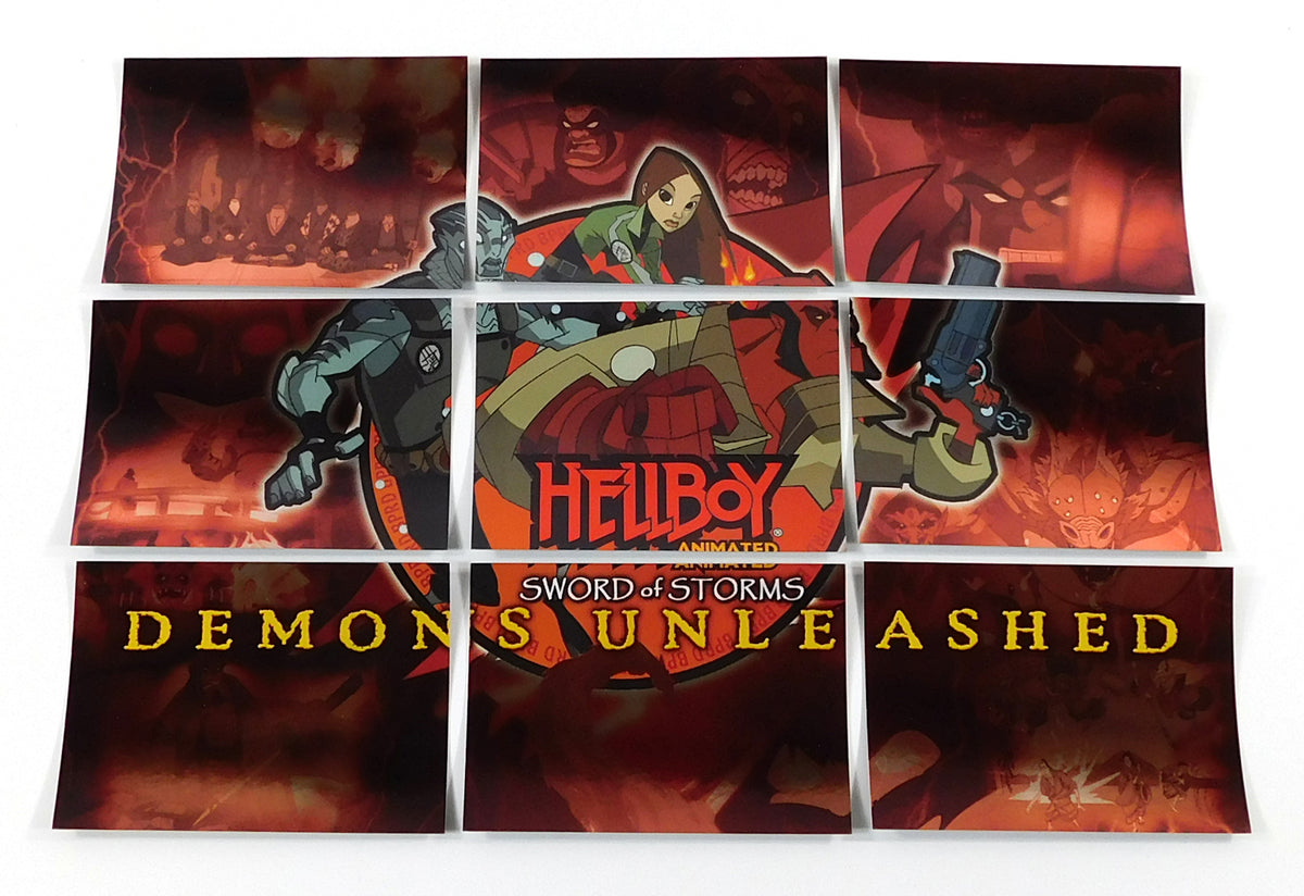 2007 Inkworks Hellboy Animated Sword of Storms Demons Unleashed Puzzle Set (9)