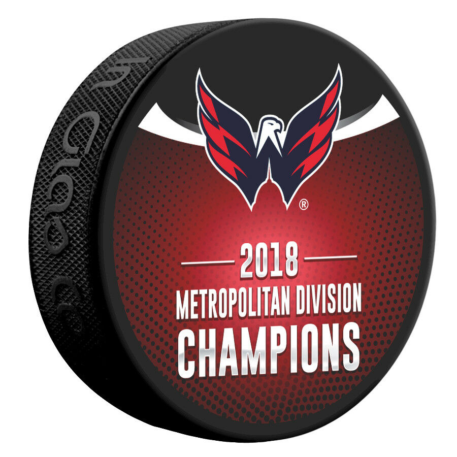 2018 Metropolitan Division Champs Washington Capitals Official NHL Hockey Puck