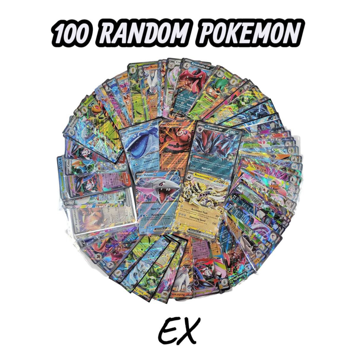(100) Random Pokemon TCG EX Trading Card Lot