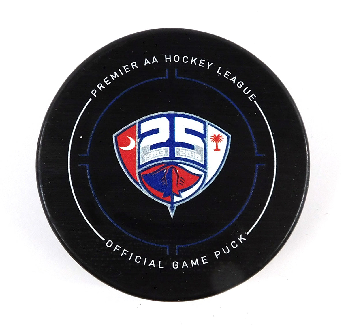 2018 South Carolina Stingrays 25th Anniversary Official ECHL Game Puck
