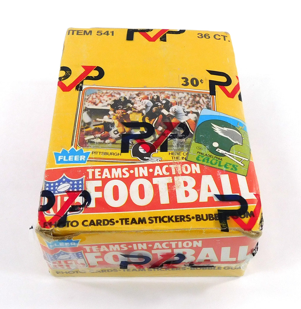 # 1981 Fleer Football Teams In Action Trading Card Box (36 Packs) RVP Wrapped