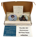 Gale Sayers & Jack Lambert 75th Anniversary Plate Set #1 Bradford Exchange COA