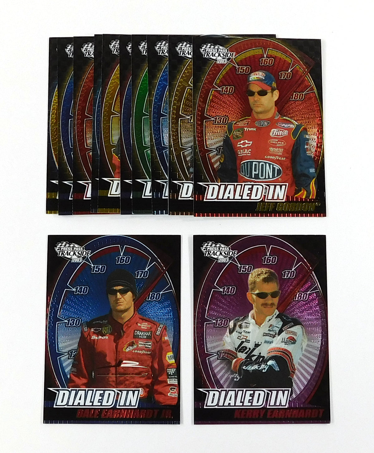 2003 Press Pass Trackside Dialed In NASCAR Racing Insert Set (1-12)