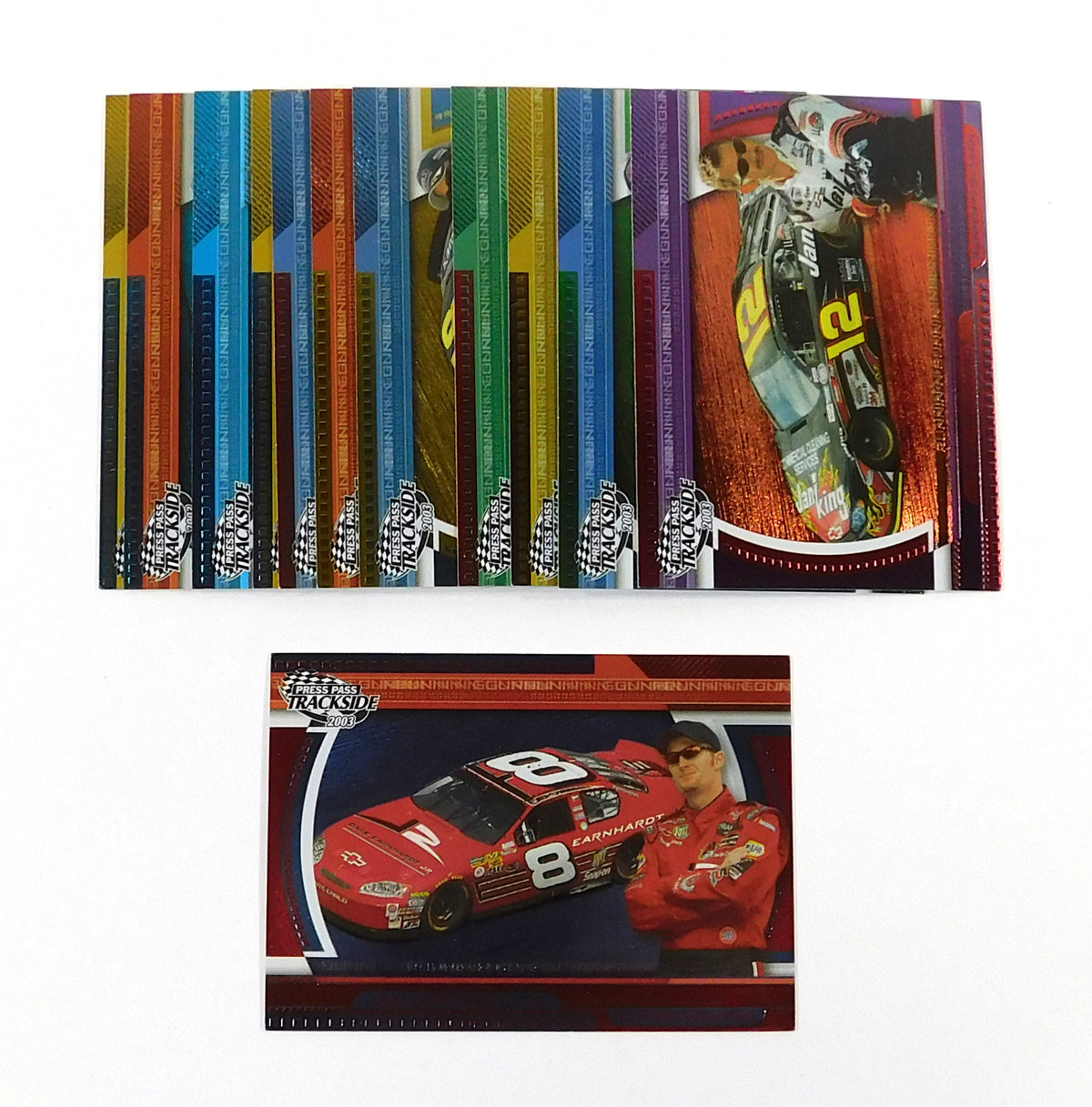 2003 Press Pass Trackside Runnin n' Gunnin NASCAR Racing Insert Set (1-12)