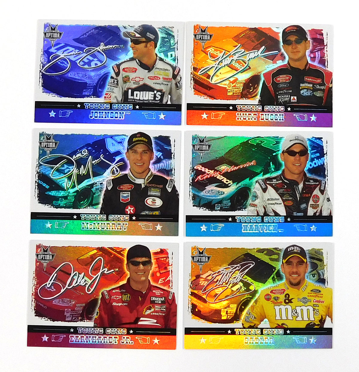 2003 Press Pass Optima Young Guns NASCAR Racing Insert Set (1-6)