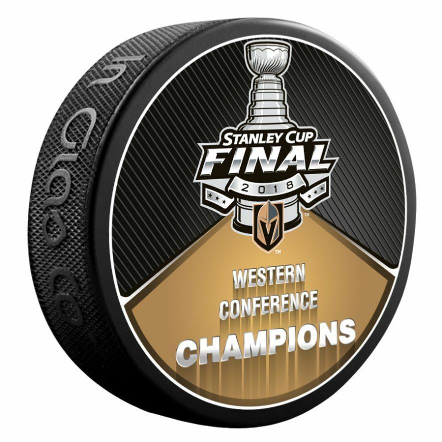 2018 Stanley Cup Western Conference Champions Golden Knights NHL Game Puck