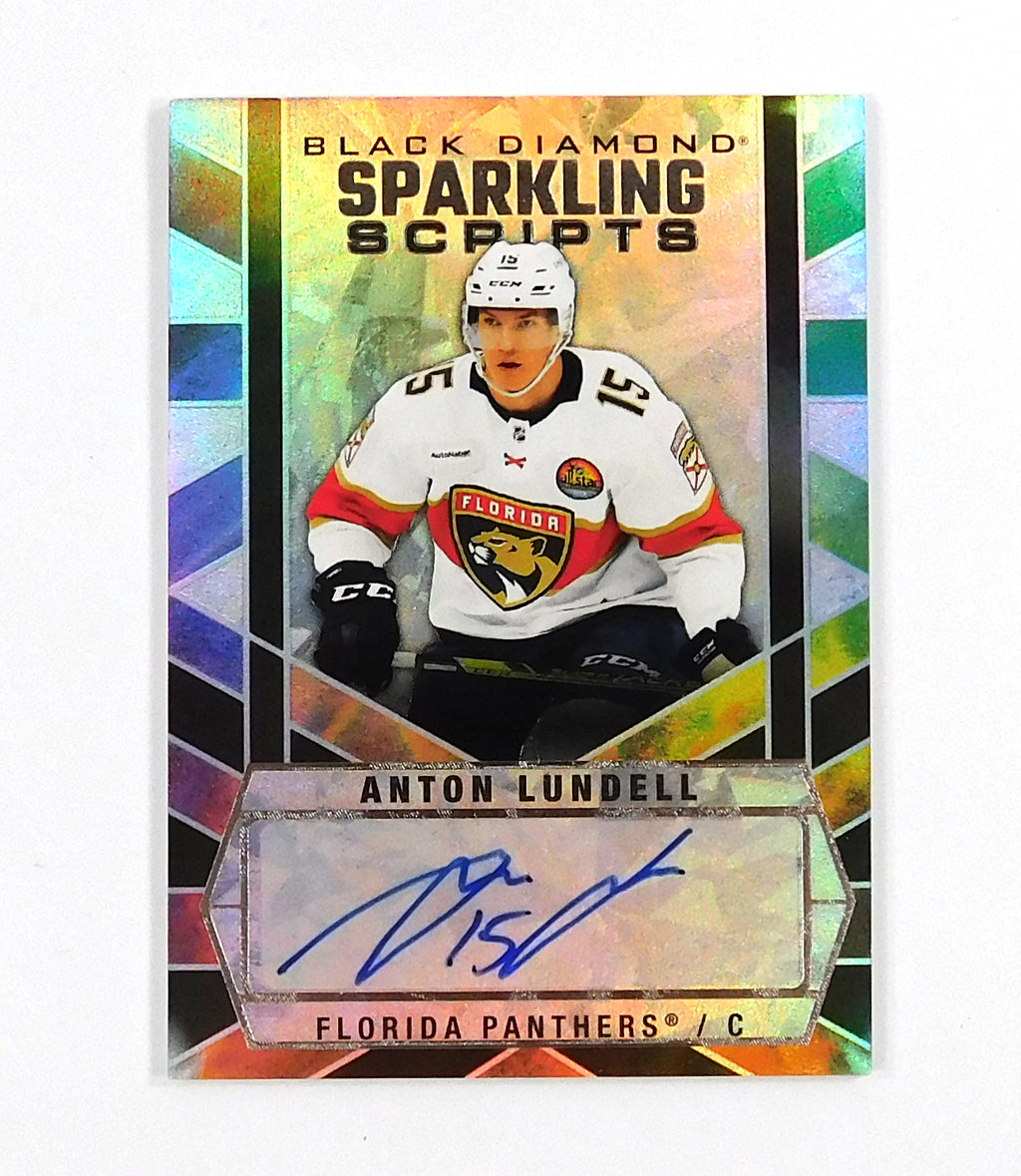 2022-23 Black Diamond Sparkling Scripts Anton Lundell #SCAL Panthers Auto