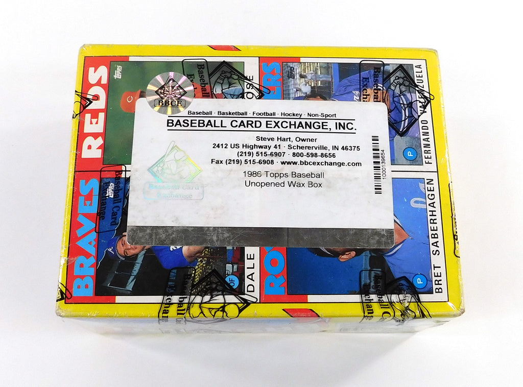 1986 Topps Baseball Box (36 Packs) BBCE Wrapped Sealed Pic2