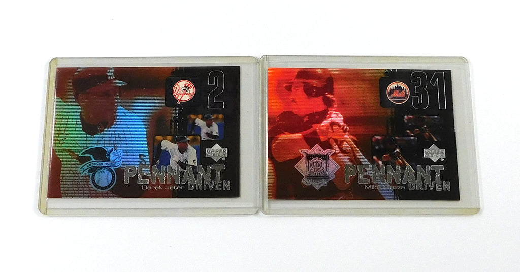 2000 Upper Deck Pennant Driven Baseball Insert Set (PD1-10) Jeter Piazza Clemens Pic2