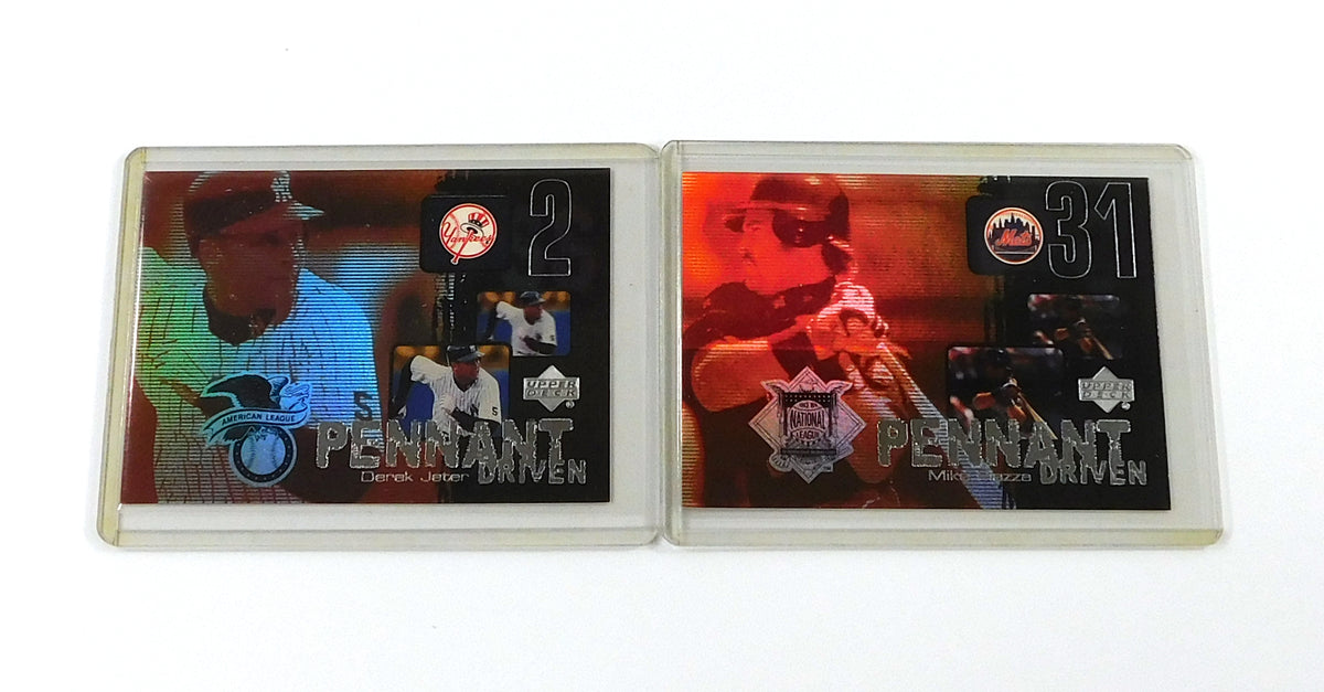 2000 Upper Deck Pennant Driven Baseball Insert Set (PD1-10) Jeter Piazza Clemens Pic2