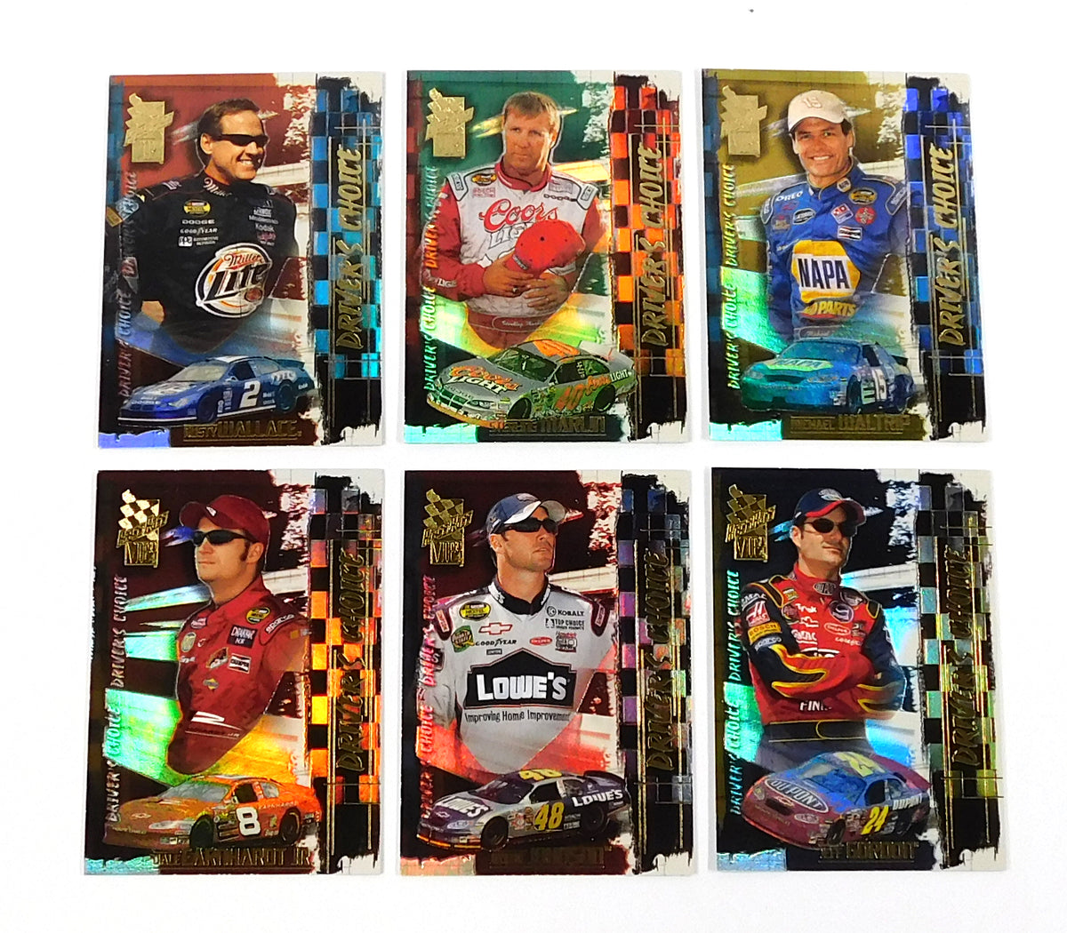 2004 Press Pass VIP Driver's Choice NASCAR Racing Insert Set (1-6)
