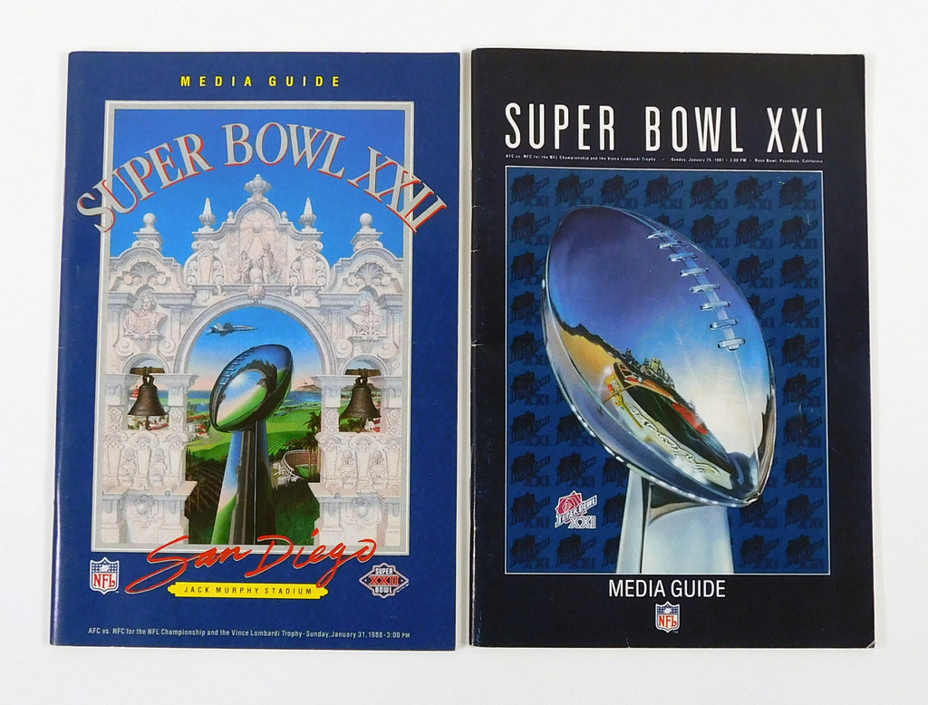 Lot of (4) Different Super Bowl Media Guides 15 16 21 22 Pic2