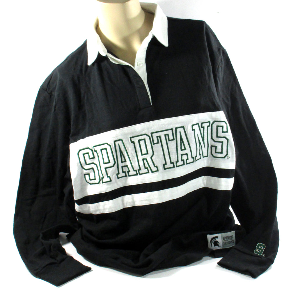 Victoria's Secret Pink State MSU Spartans Polo-Style Rugby Collared Shirt (M)