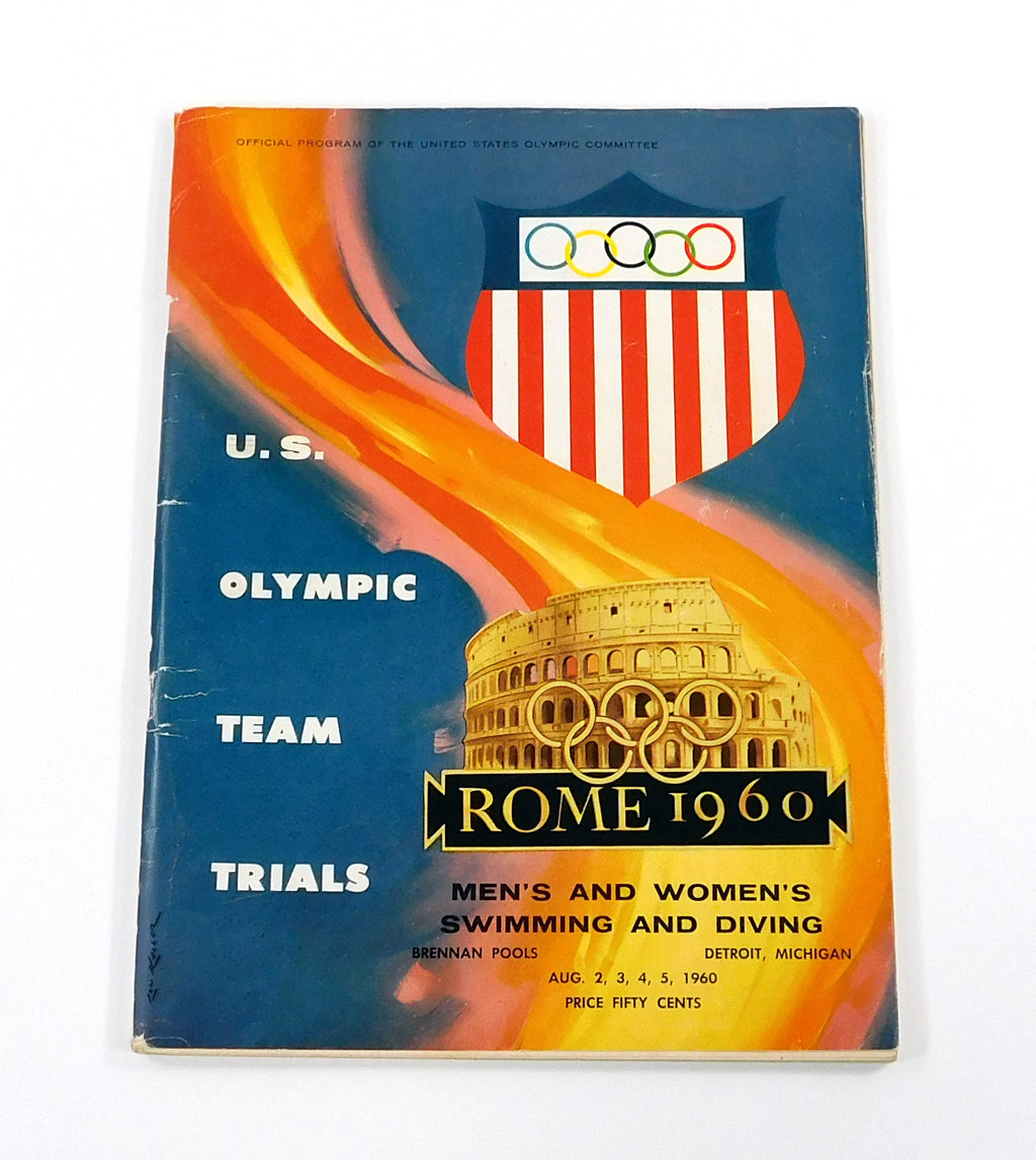 1960 U.S. Olympic Team Trials Official Program (Event 1-12 Unscored) Swimming