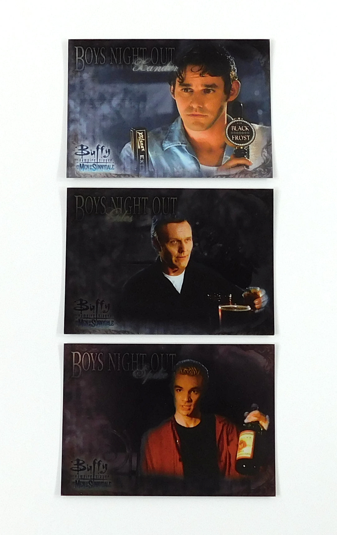 2005 Buffy The Vampire Slayer Men of Sunnydale Boys Night Out Chase Card Set (3)
