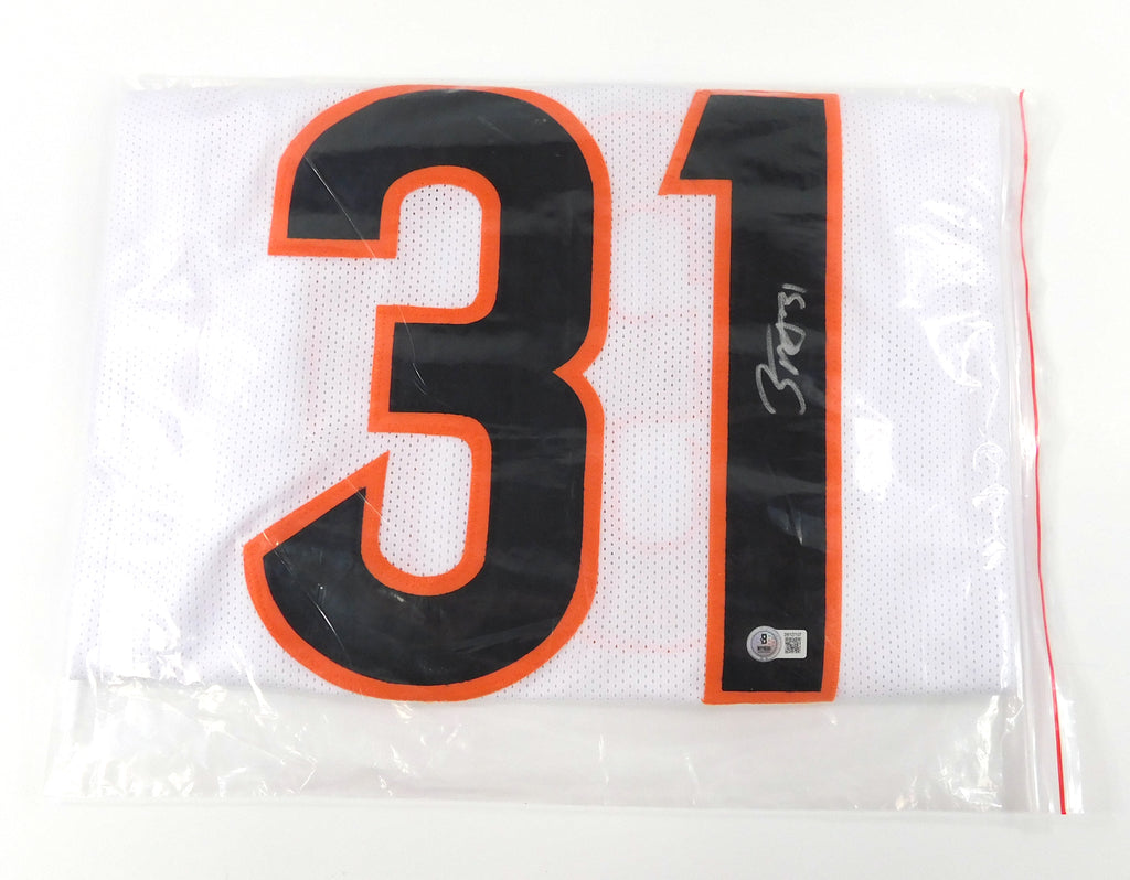 Zack Moss #31 Signed Cincinnati Bengals White Jersey Beckett Auto COA