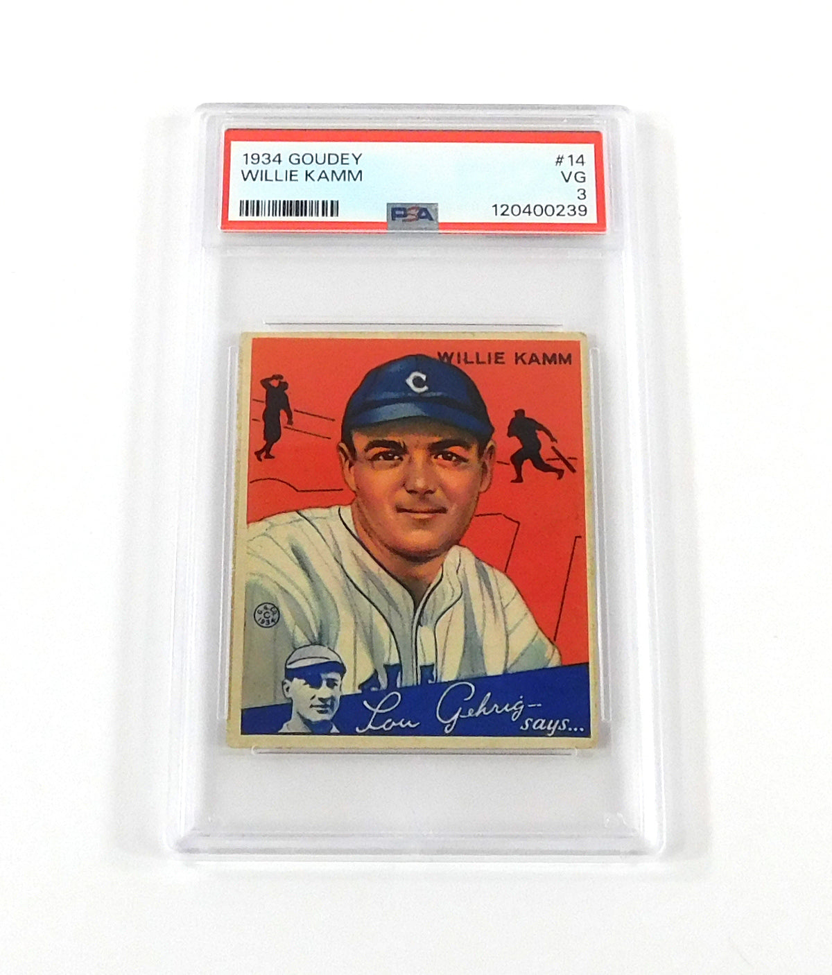 1934 Goudey Willie Kamm #14 Indians PSA 3 DF036542