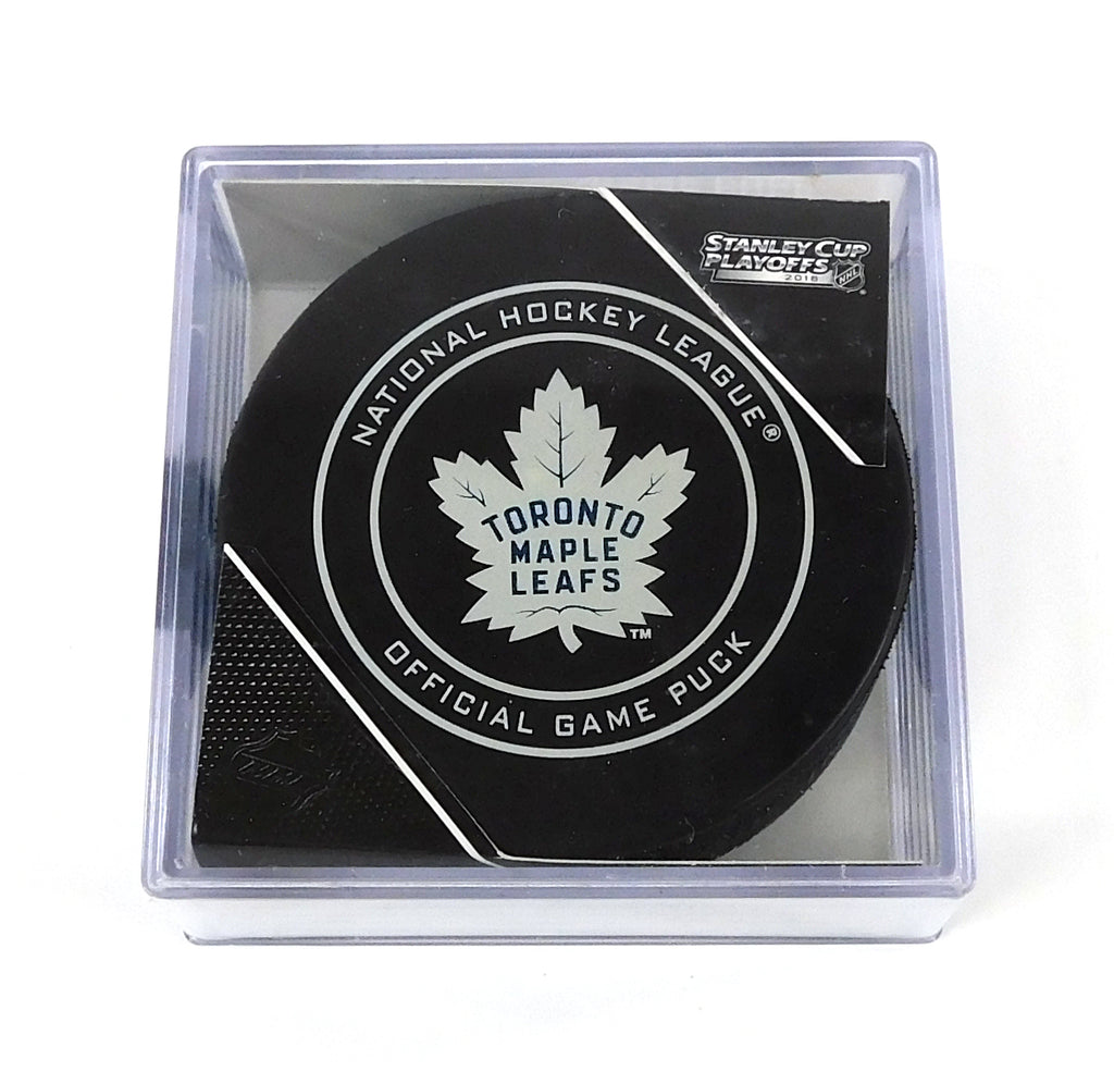 2018 Stanley Cup Playoffs Toronto Maple Leafs Official NHL Game Puck New in Cube