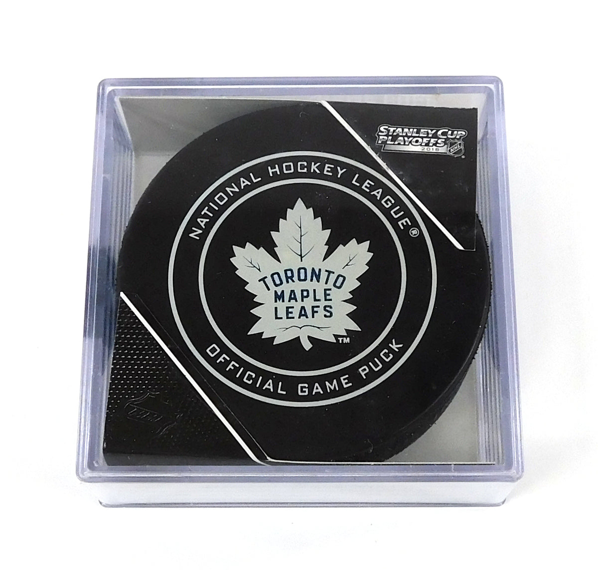 2018 Stanley Cup Playoffs Toronto Maple Leafs Official NHL Game Puck New in Cube