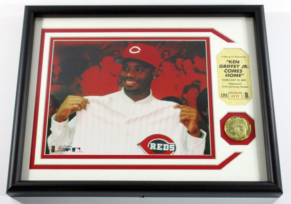Ken Griffey Jr Framed Display Photo Coin "Comes Home" Highland Mint DF025799