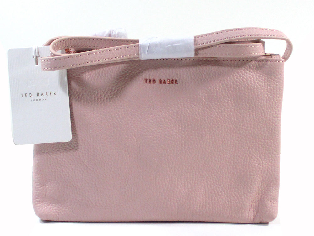Ted Baker London Tassle Double Zipped XBody Pale Pink Bag NWT in Drawstring Bag