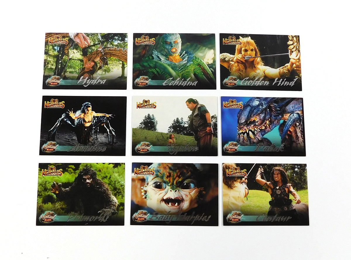 2001 Hercules The Complete Journeys Mythical Beasts Trading Card Insert Set (9)