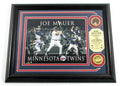 Joe Mauer Framed Display Photo Coin Dirt MLB COA Highland Mint Twins DF024723