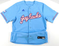 Kansas Jayhawks Blank XII Game Issued Light Blue Adidas Baseball Jersey- Size 40