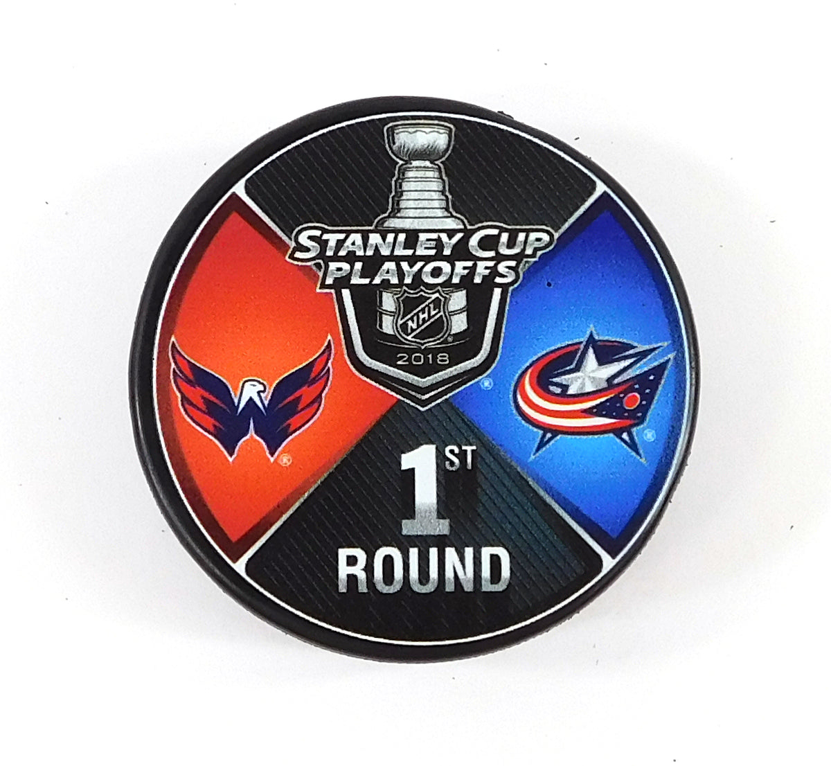 2018 Stanley Cup Playoffs 1st Round Capitals vs Blue Jackets NHL Hockey Puck