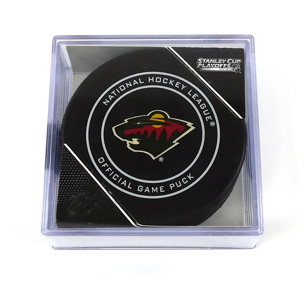 2018 Stanley Cup Playoffs Minnesota Wild Official NHL Game Puck New in Cube