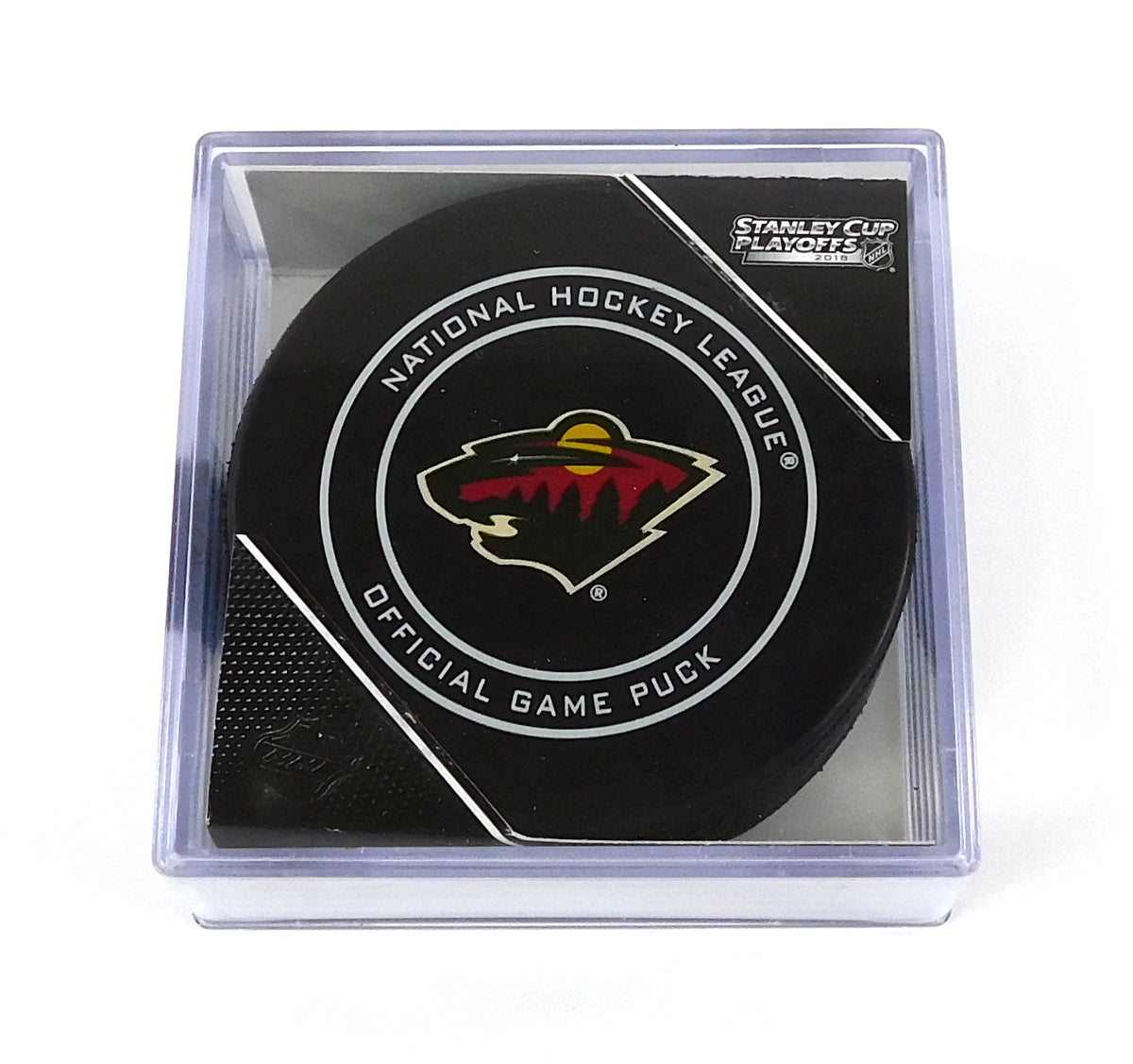 2018 Stanley Cup Playoffs Minnesota Wild Official NHL Game Puck New in Cube
