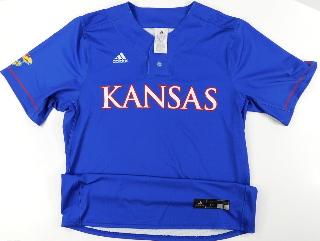 Kansas Jayhawks #40 Game Issued Royal Blue Adidas Baseball Jersey- Size 40