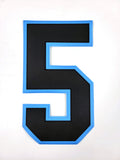Utah Hockey Club #5 Iron-On Tackle Twill Jersey Number Patch Back 5 (Black)