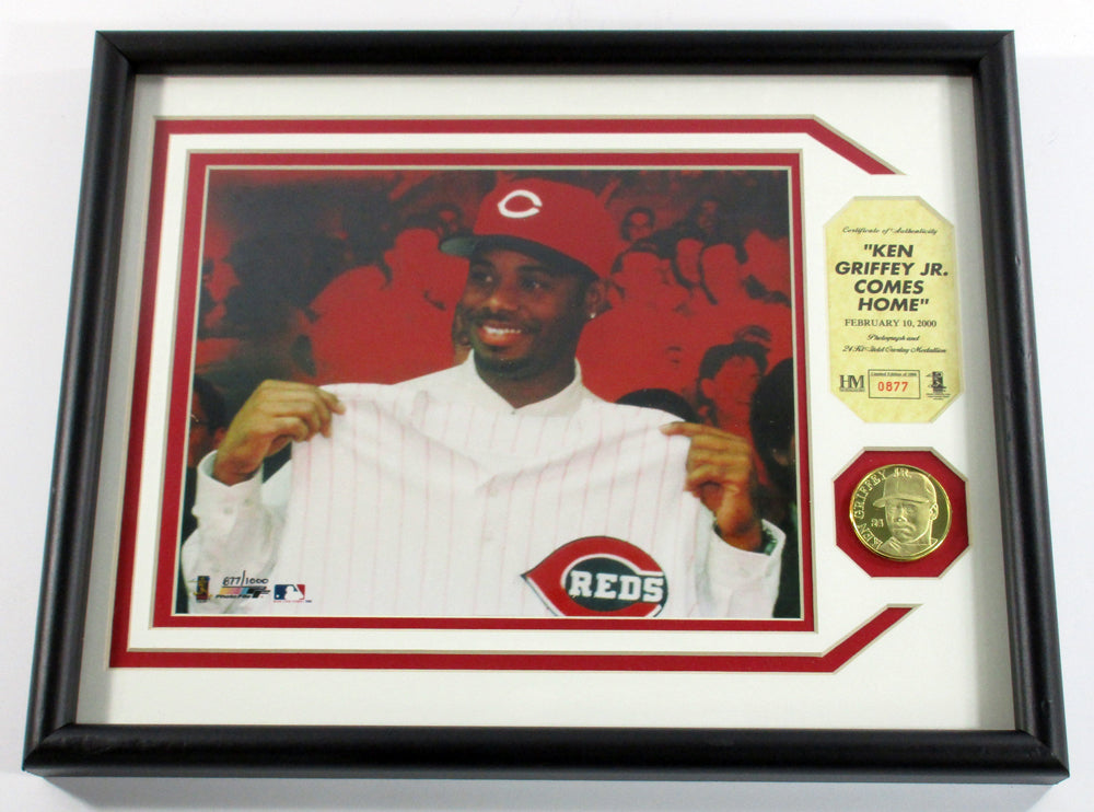 Ken Griffey Jr Framed Display Photo Coin "Comes Home" Highland Mint DF025804