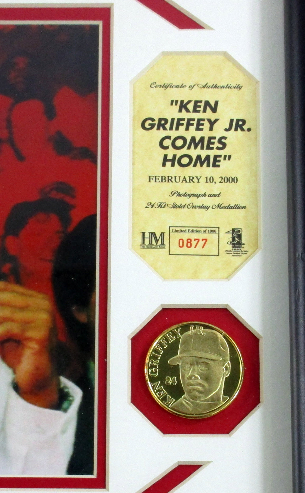 Ken Griffey Jr Framed Display Photo Coin "Comes Home" Highland Mint DF025804 Pic2