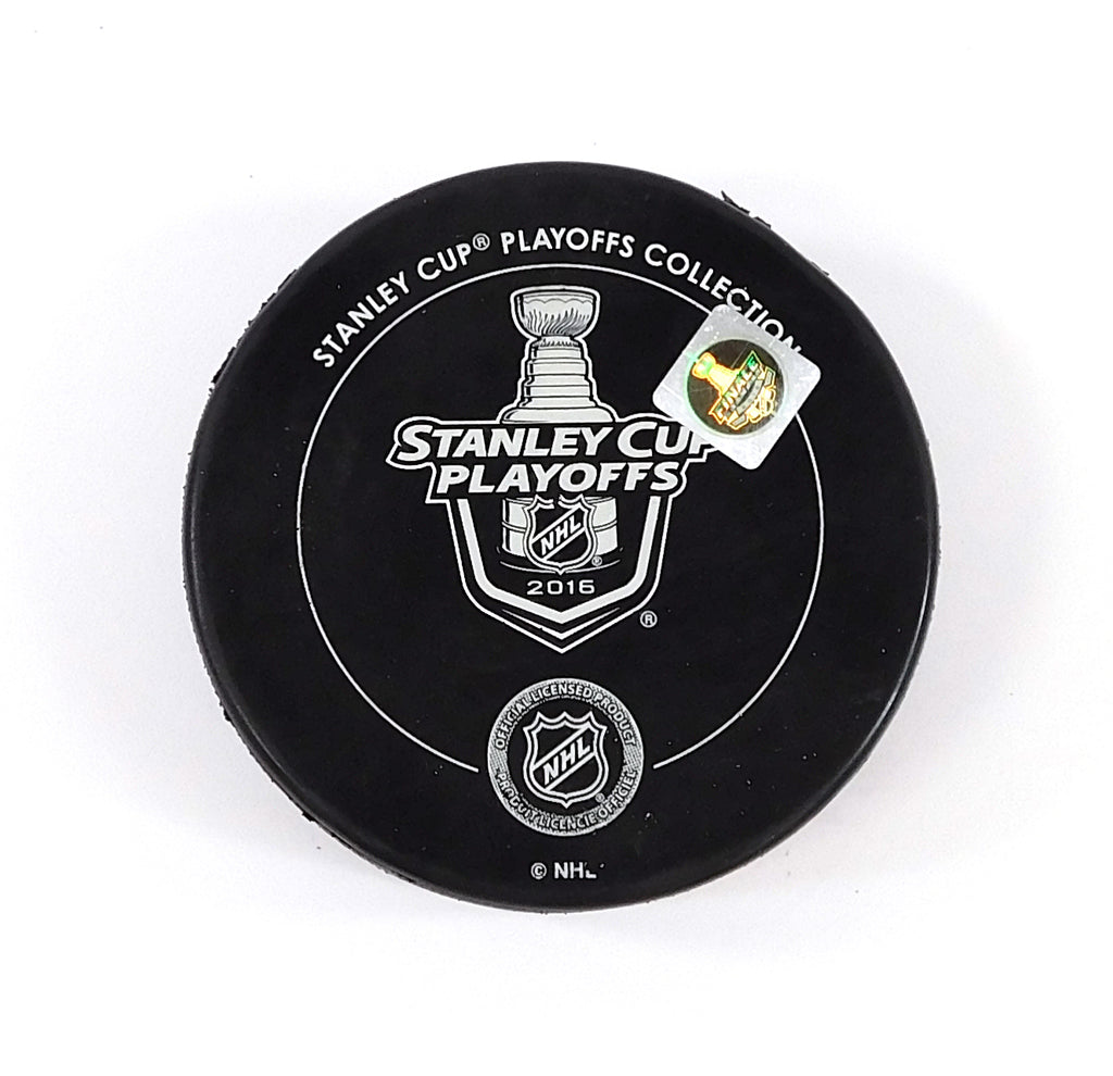 2016 Stanley Cup Playoffs 1st Round Stars vs Blues Benn Tarasenko Hockey Puck Pic2