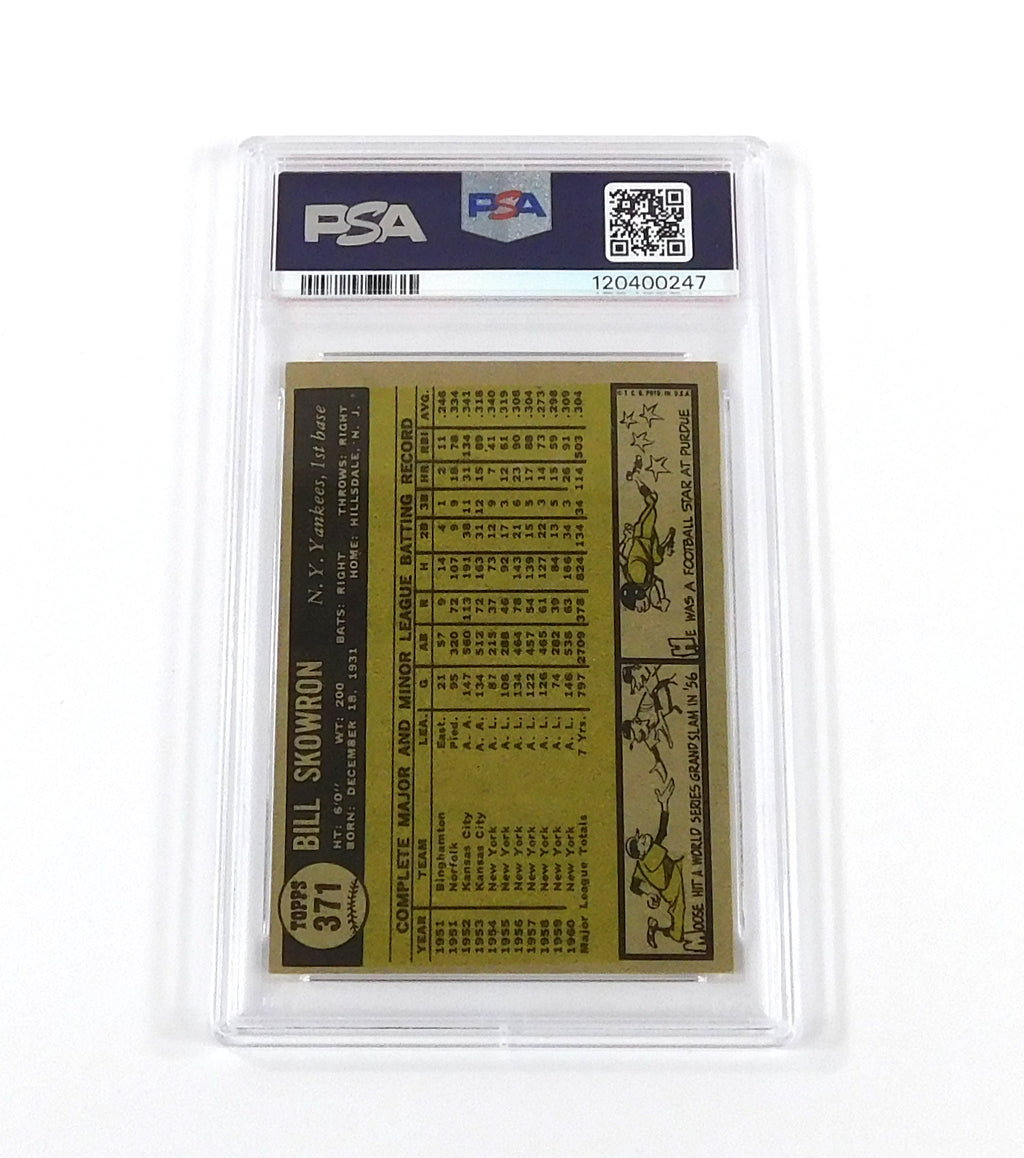 1961 Topps Baseball Bill Skowron #371 Yankees PSA 8 DF036551 Pic2