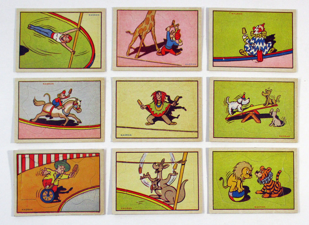 Lot of (15) 1953 Howdy Doody Circus Jig Saw Ice Cream Puzzle Cards Pic2