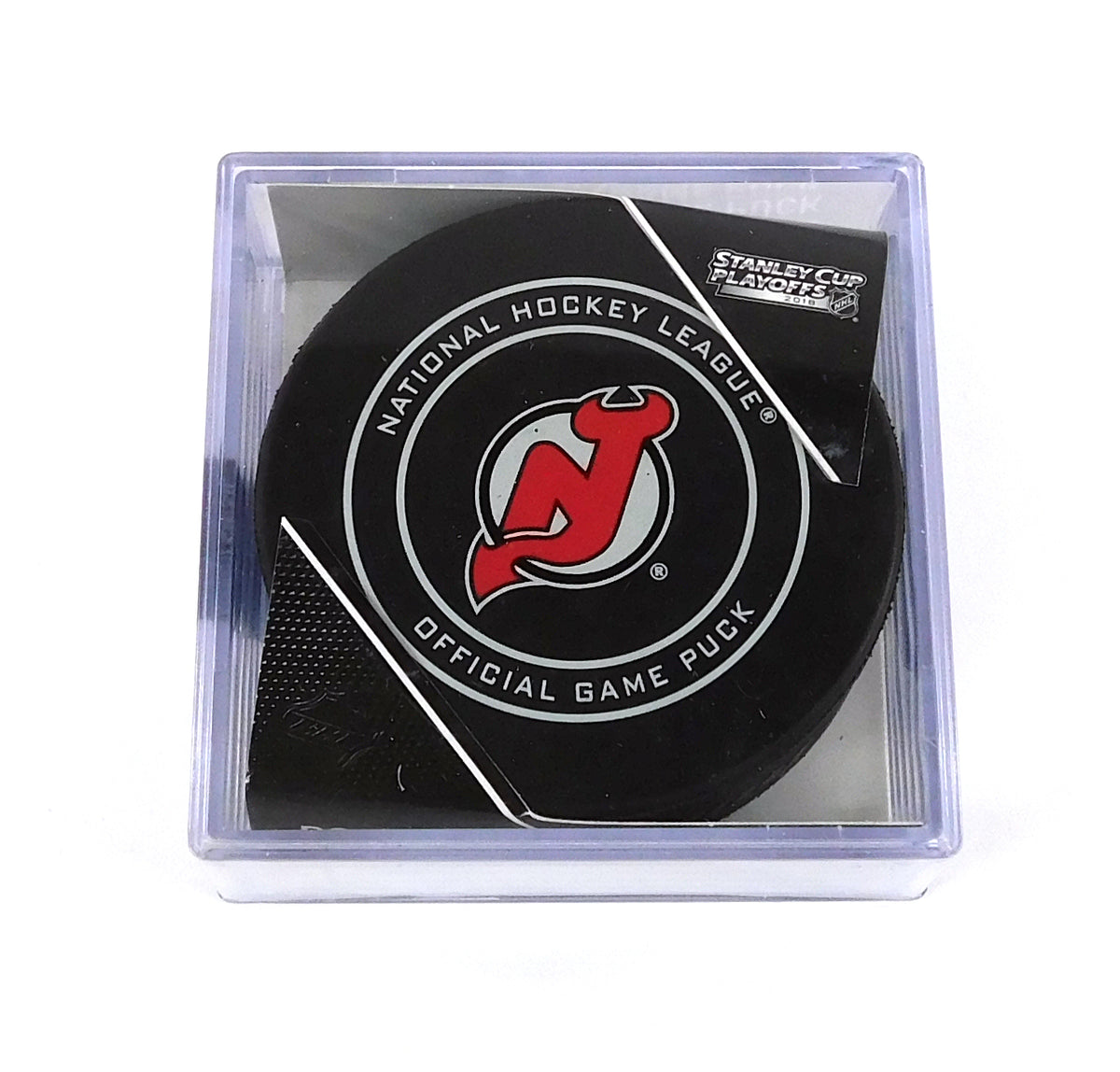 2018 Stanley Cup Playoffs New Jersey Devils Official NHL Game Puck New in Cube