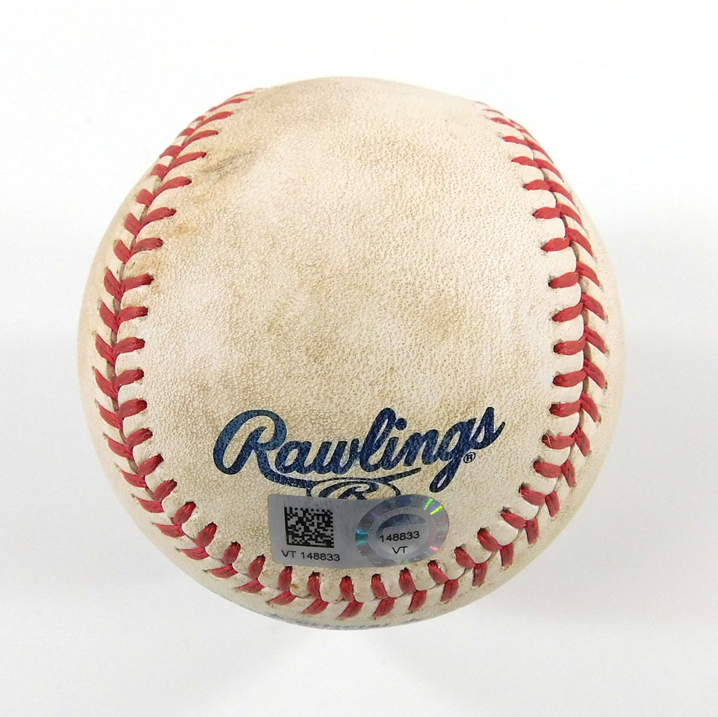 Rockies @ Nationals 7-25-23 Game-Used Baseball McMahon (Singles GB) Williams COA Pic2