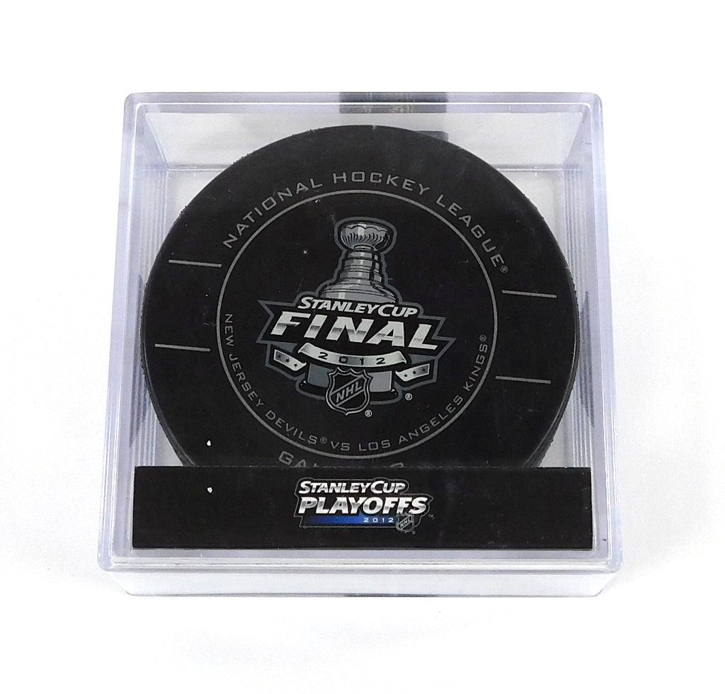 2012 Stanley Cup Final Game 2 Devils vs Kings Official NHL Game Puck New in Cube