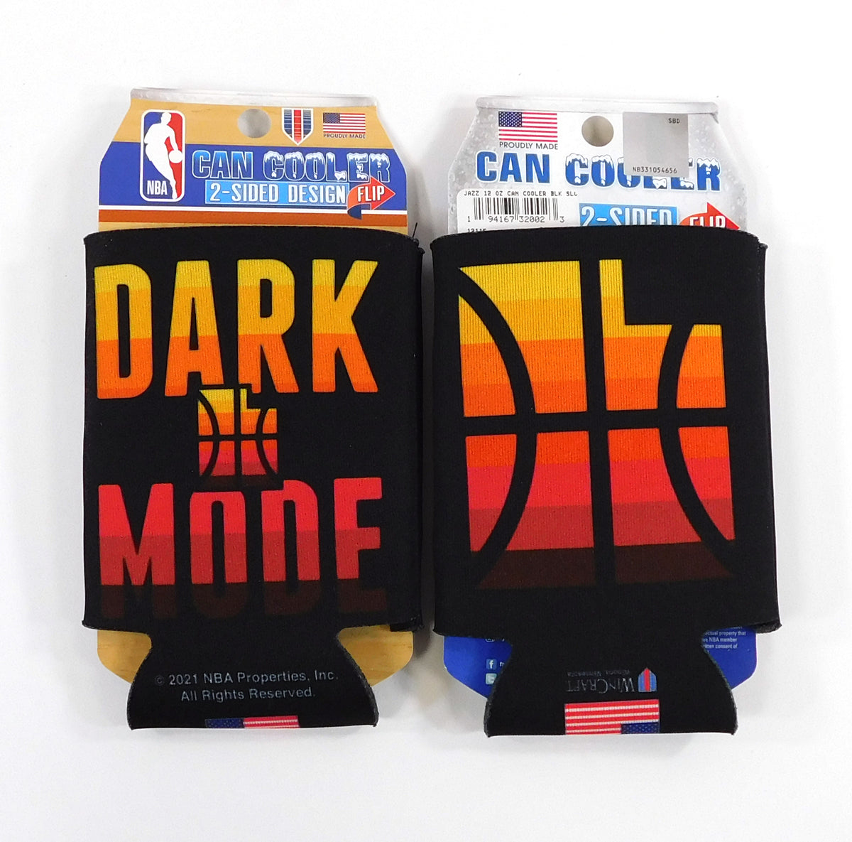 (39) 2021 NBA Utah Jazz Logo Can Cooler 2-Sided Design Koozie + NBA Tote New Pic2