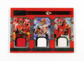 2022 Panini Playbook Team Trios Materials Green Mahomes II/Moore/Kelce #09/25