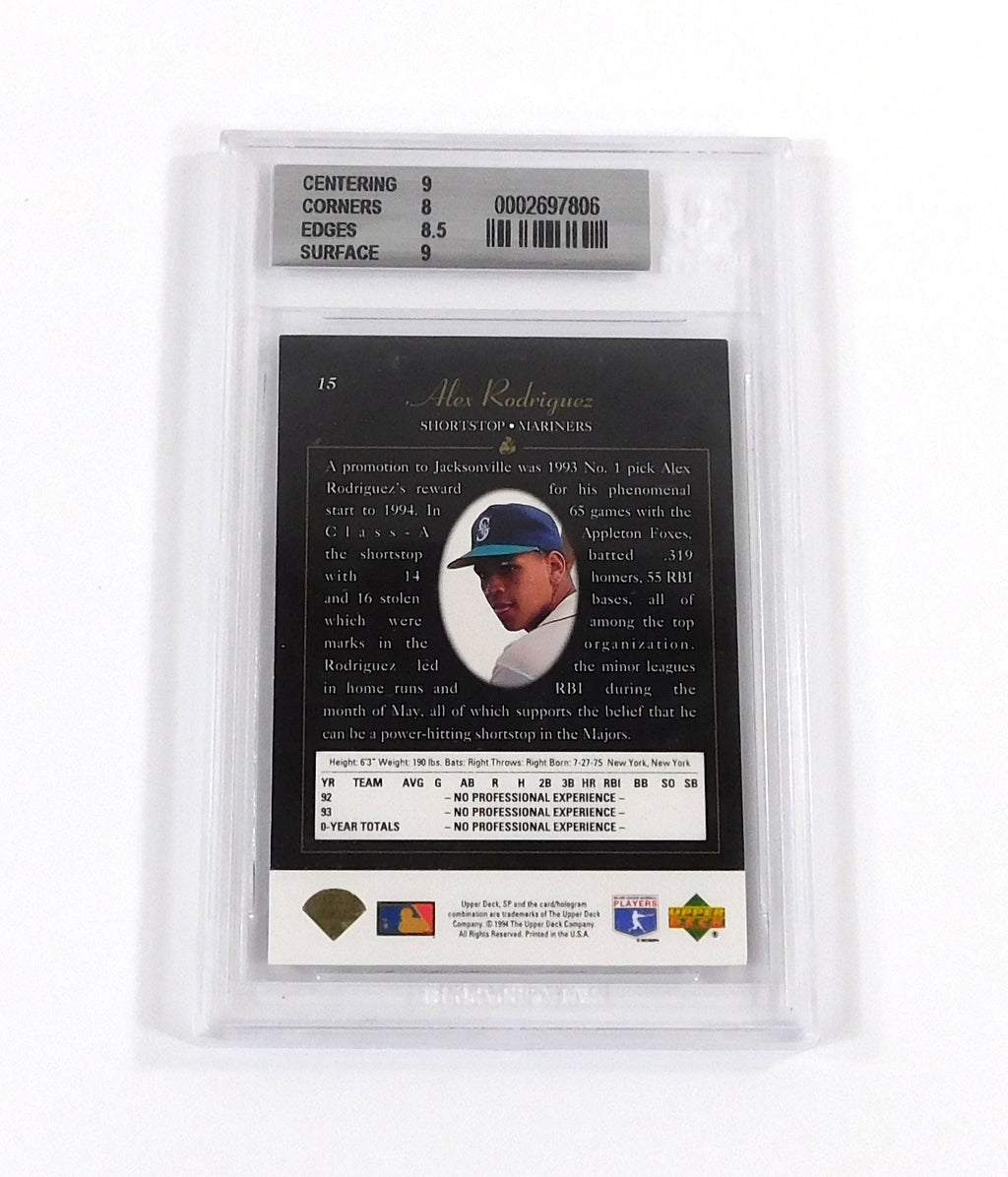 1994 SP Baseball Alex Rodriguez #15 Mariners BGS 8.5 DF037673 Pic2