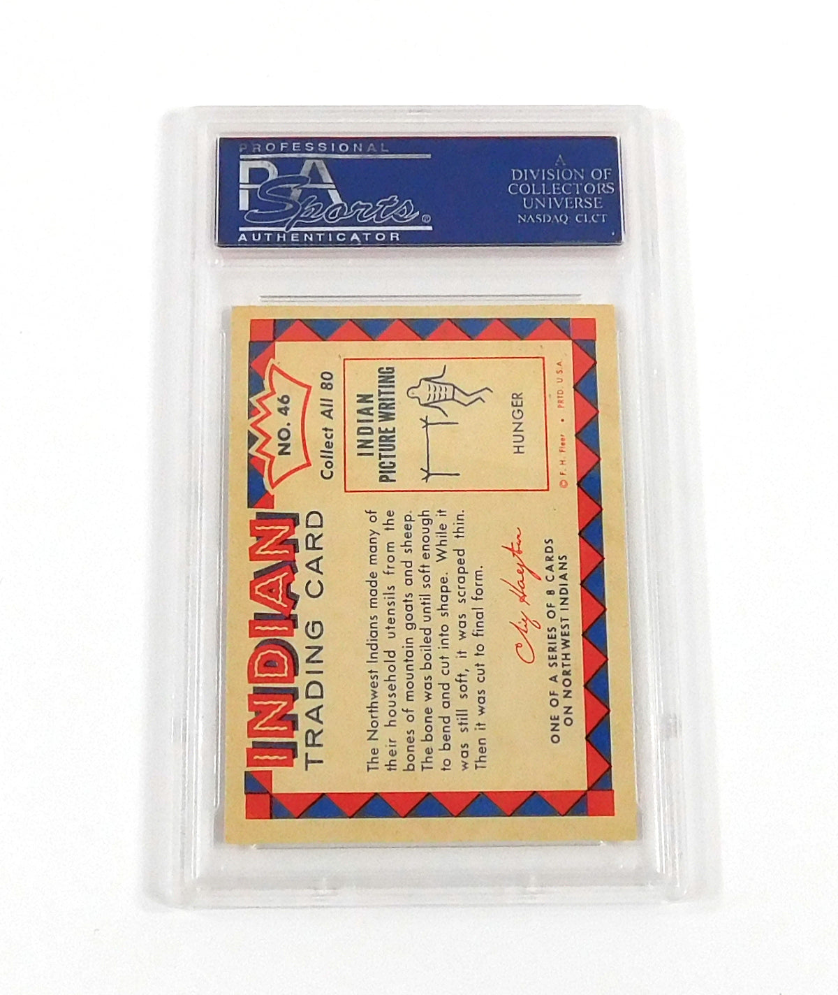 1959 Indian Trading Card Girl with Raven Head Spoon #46 PSA 9 DF036615 Pic2