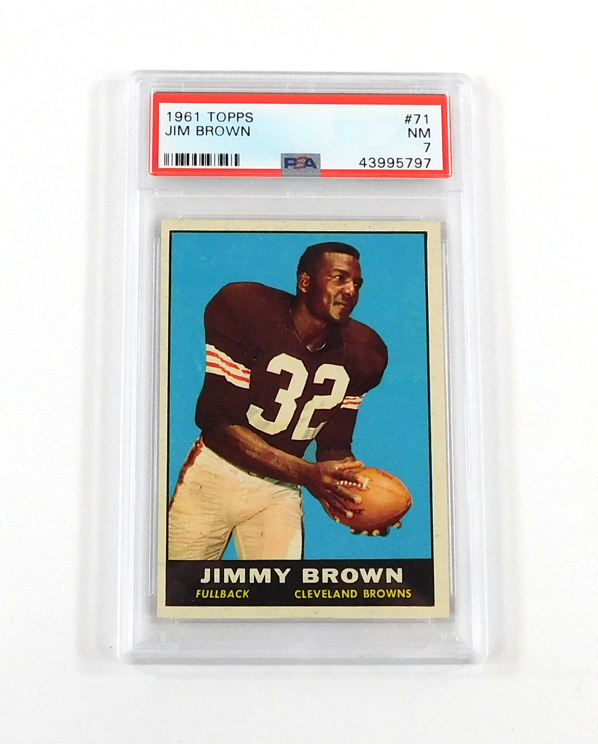 1961 Topps Football Jim Brown #71 Cleveland Browns PSA 7