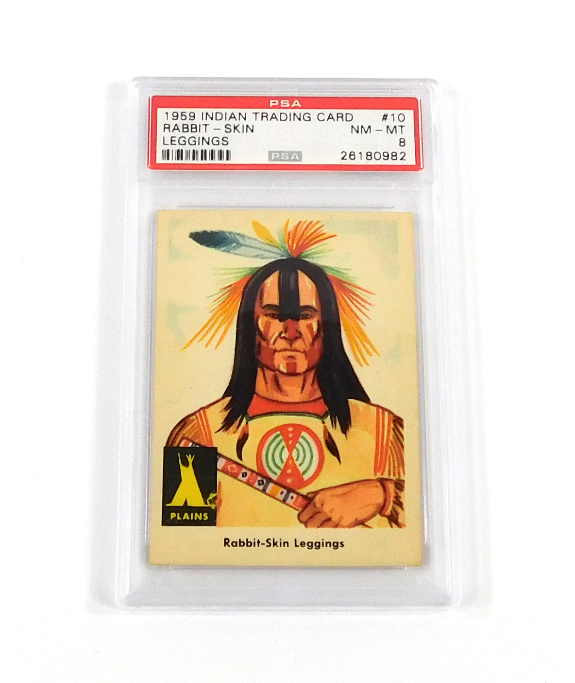 1959 Indian Trading Card Rabbit-Skin Leggings #10 PSA 8 DF036617