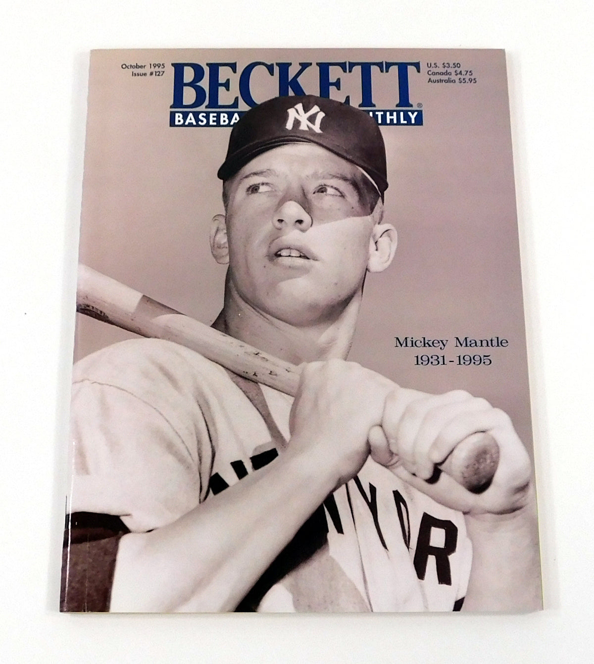 1995 Beckett Magazine Mickey Mantle Cover October 1995