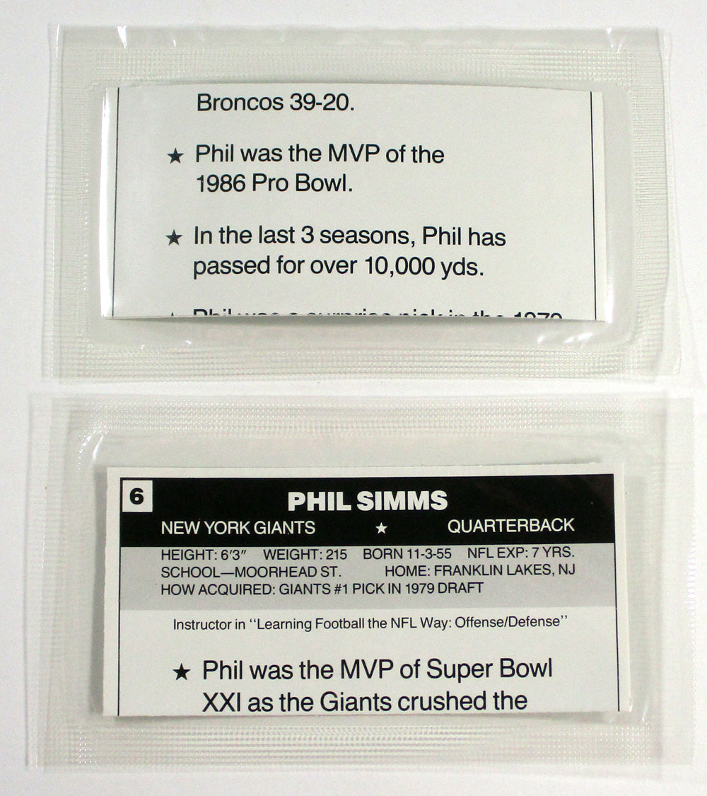 Lot of (17) 1987 Wheaties Mini Posters Phil Simms #6 New York Giants Pic2