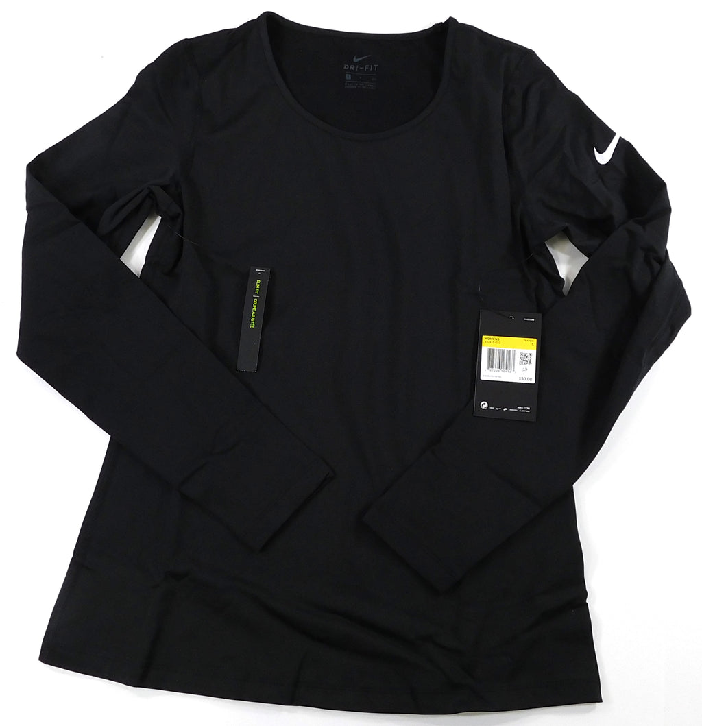 Womens Nike Dri-Fit Training Slim Fit Shirt (Small) Black Activewear NWT MSRP $50